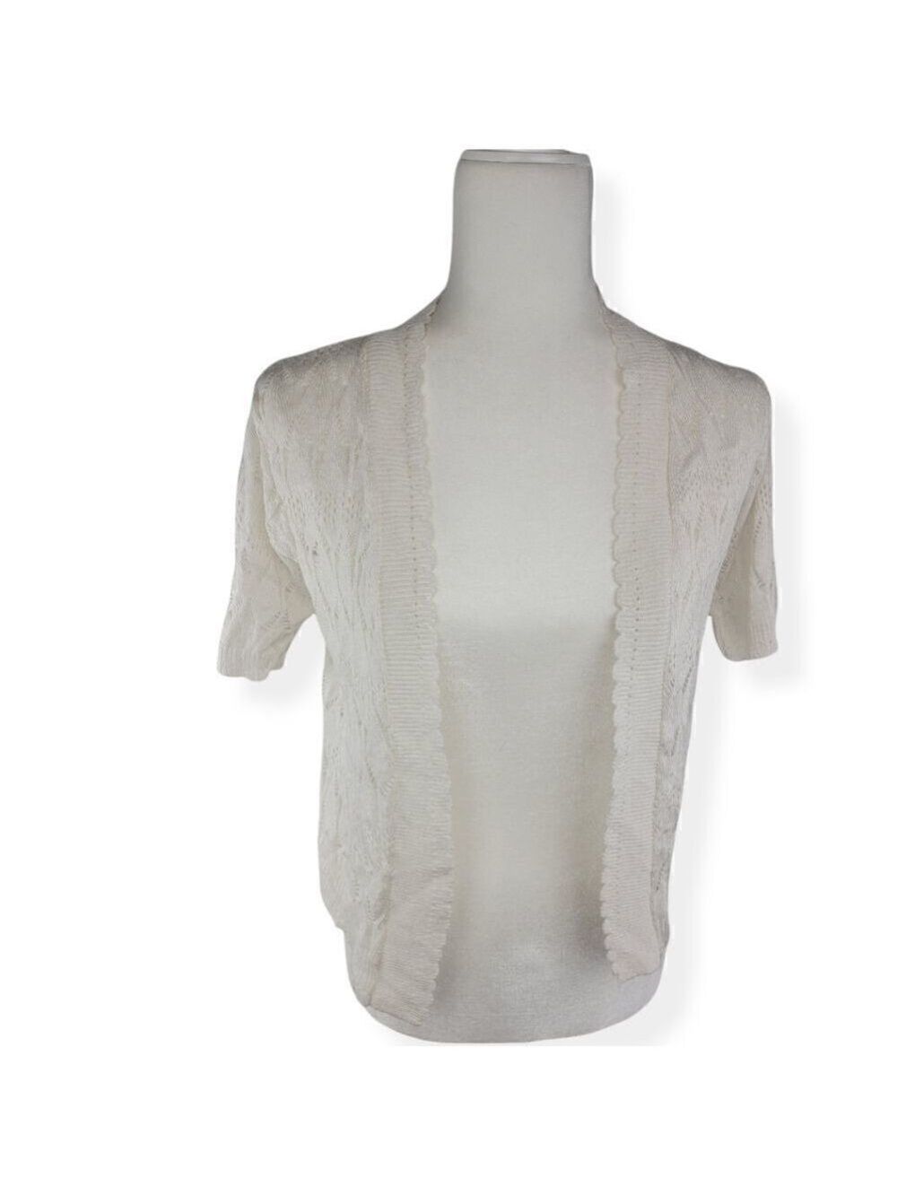 Laura Scott short Sleeve knit cardigan S-Petite NWT